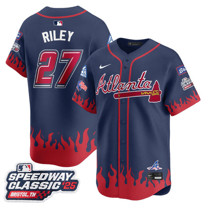 Men's Atlanta Braves 2025 Speedway Classic Limited Jersey V2 - All Stitched