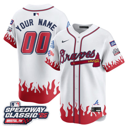Men's Atlanta Braves 2025 Speedway Classic Limited Jersey V2 - All Stitched