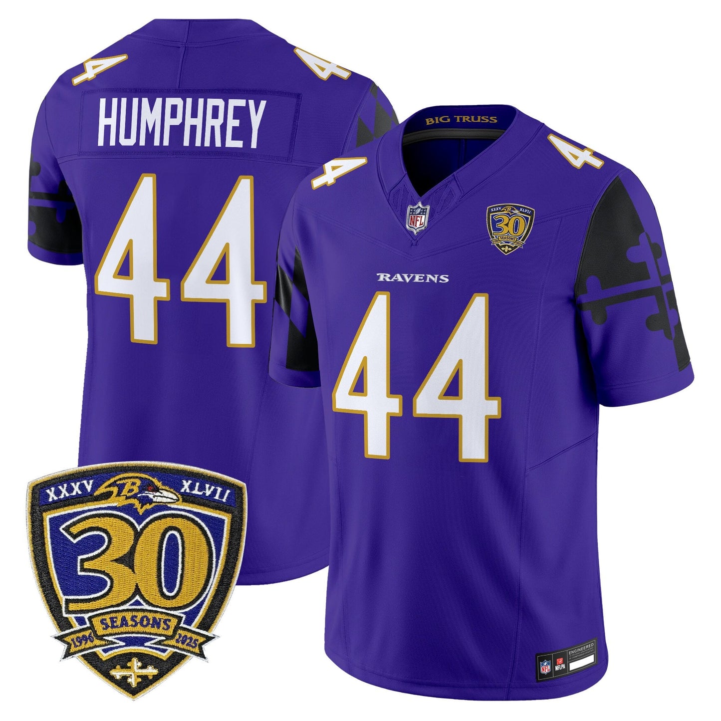 Men's Baltimore Ravens 'Maryland Flag Edition' Vapor Limited Jersey - All Stitched