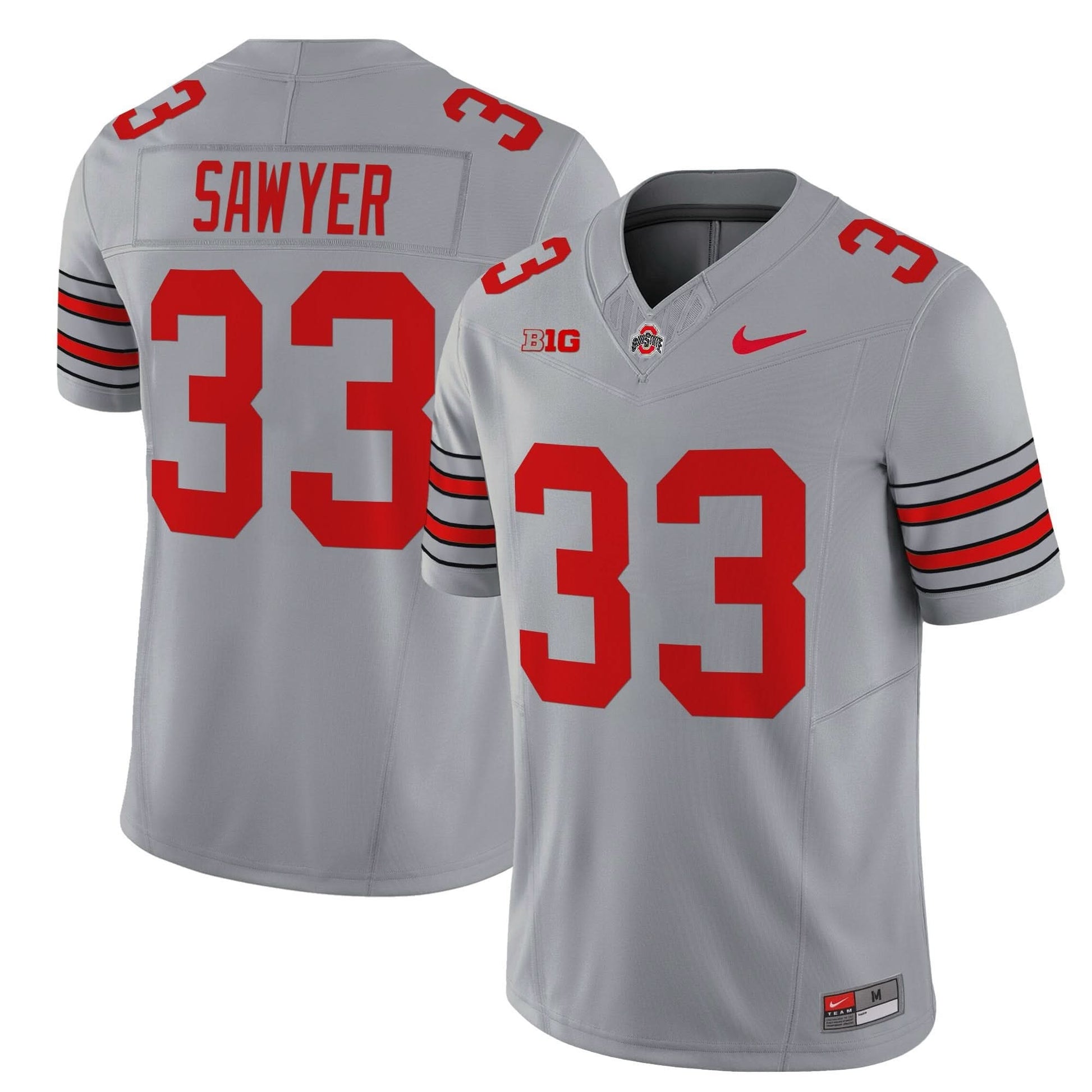Men's Ohio State Buckeyes 'Heritage Stripe' 2025/26 Vapor Limited Jersey - All Stitched