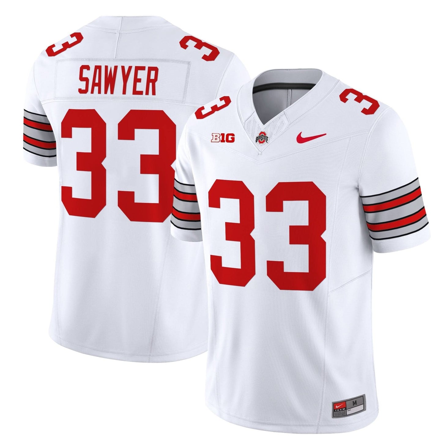 Men's Ohio State Buckeyes 'Heritage Stripe' 2025/26 Vapor Limited Jersey - All Stitched