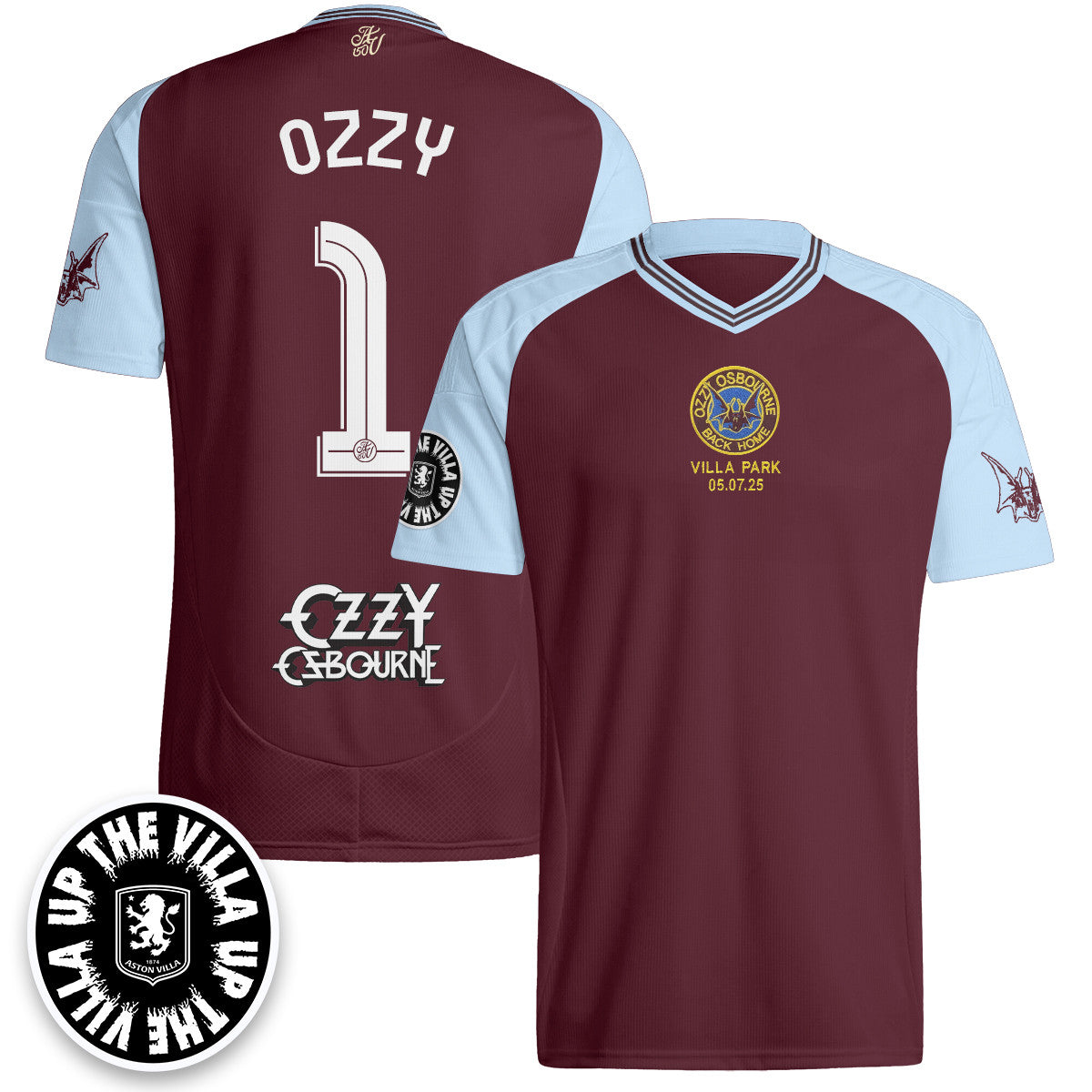 Aston Villa Ozzy Osbourne Back Home Custom Jersey - Printed
