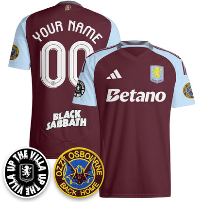 Aston Villa Ozzy Osbourne Back Home Custom Jersey - Printed