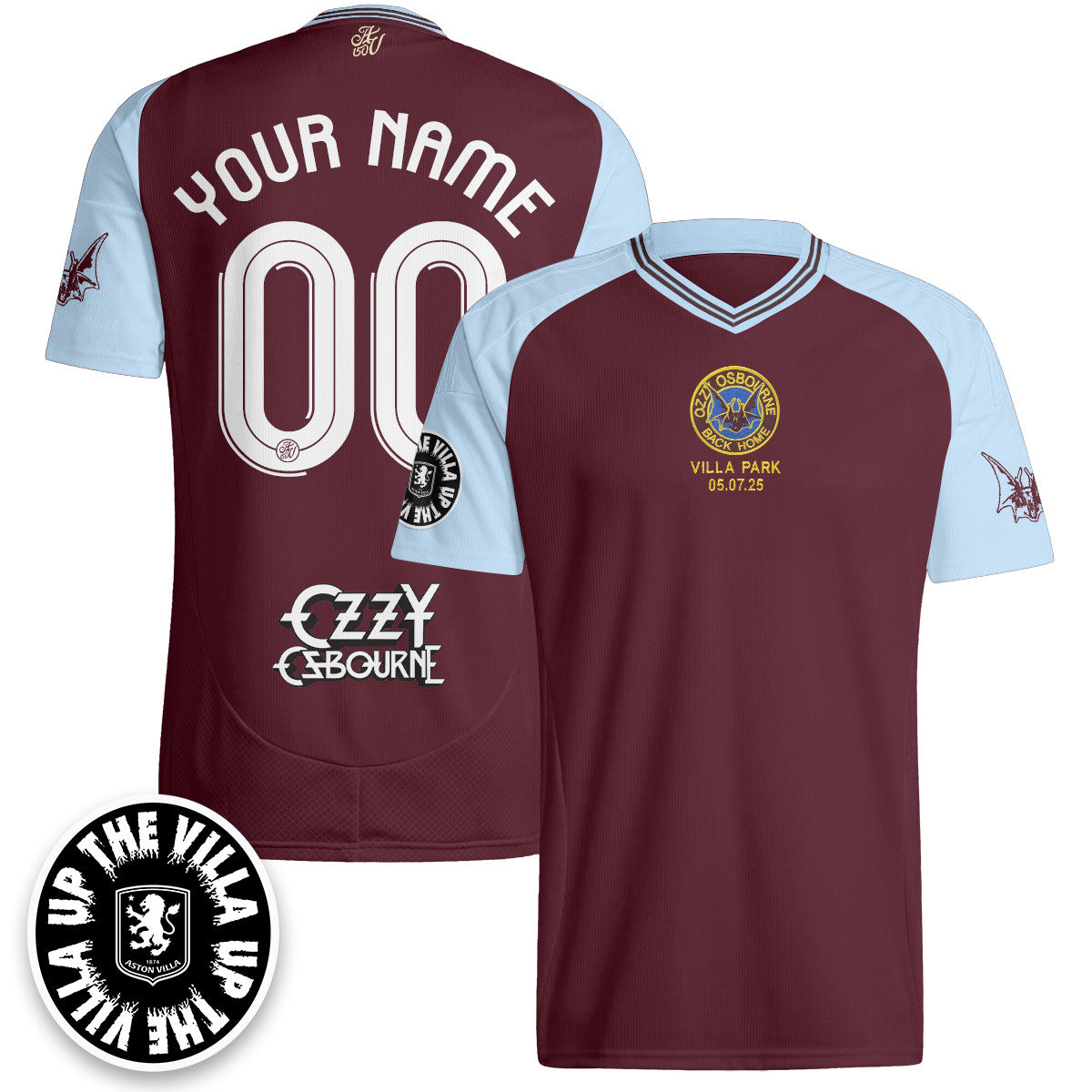 Aston Villa Ozzy Osbourne Back Home Custom Jersey - Printed