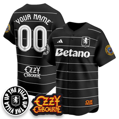 Aston Villa Ozzy Osbourne Back Home Baseball Custom Jersey - All Stitched