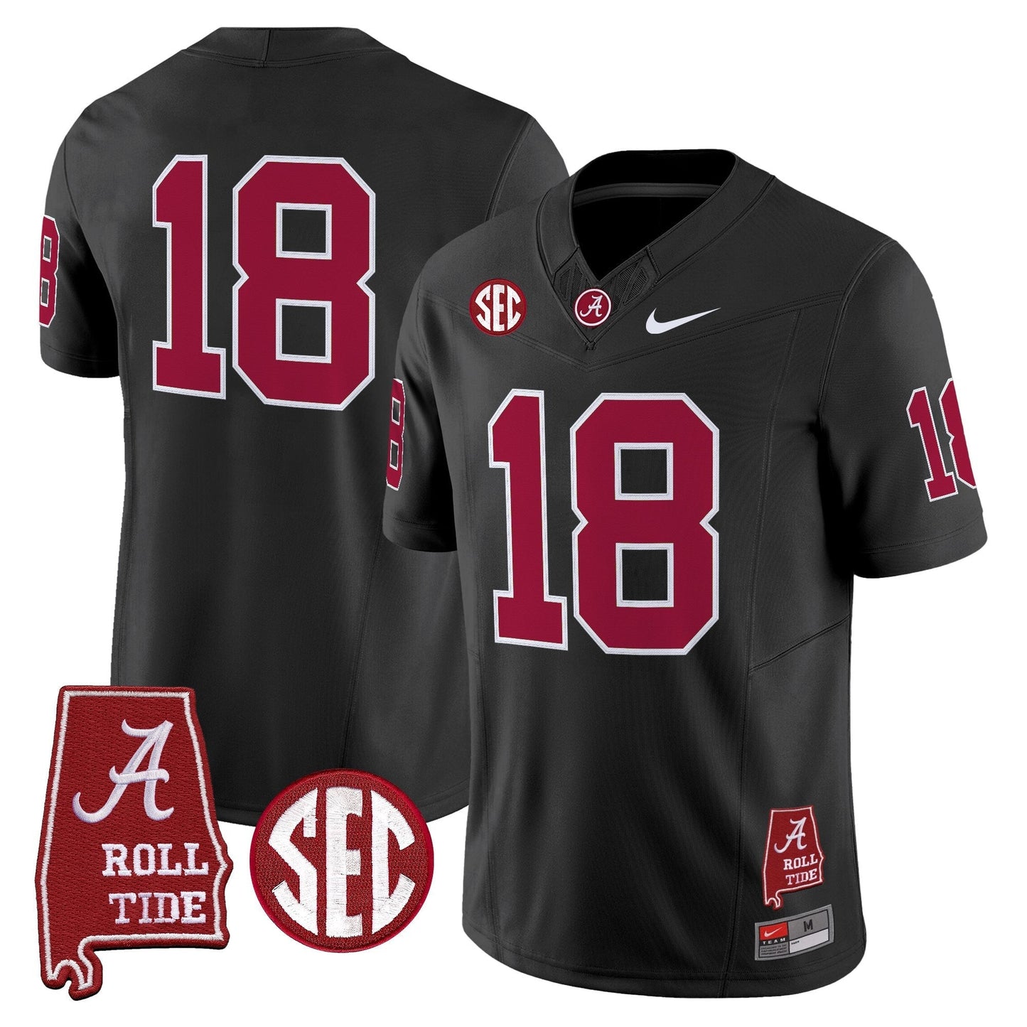 Men's Alabama Crimson Tide Throwback Vapor Limited Jersey - Alabama Map - All Stitched