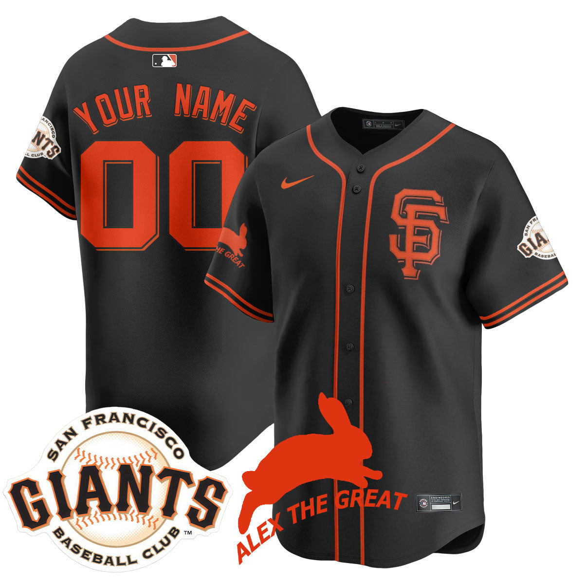 Custom SF "Alex the Great" Rabbit Memories 2025 Jersey - All Stitched