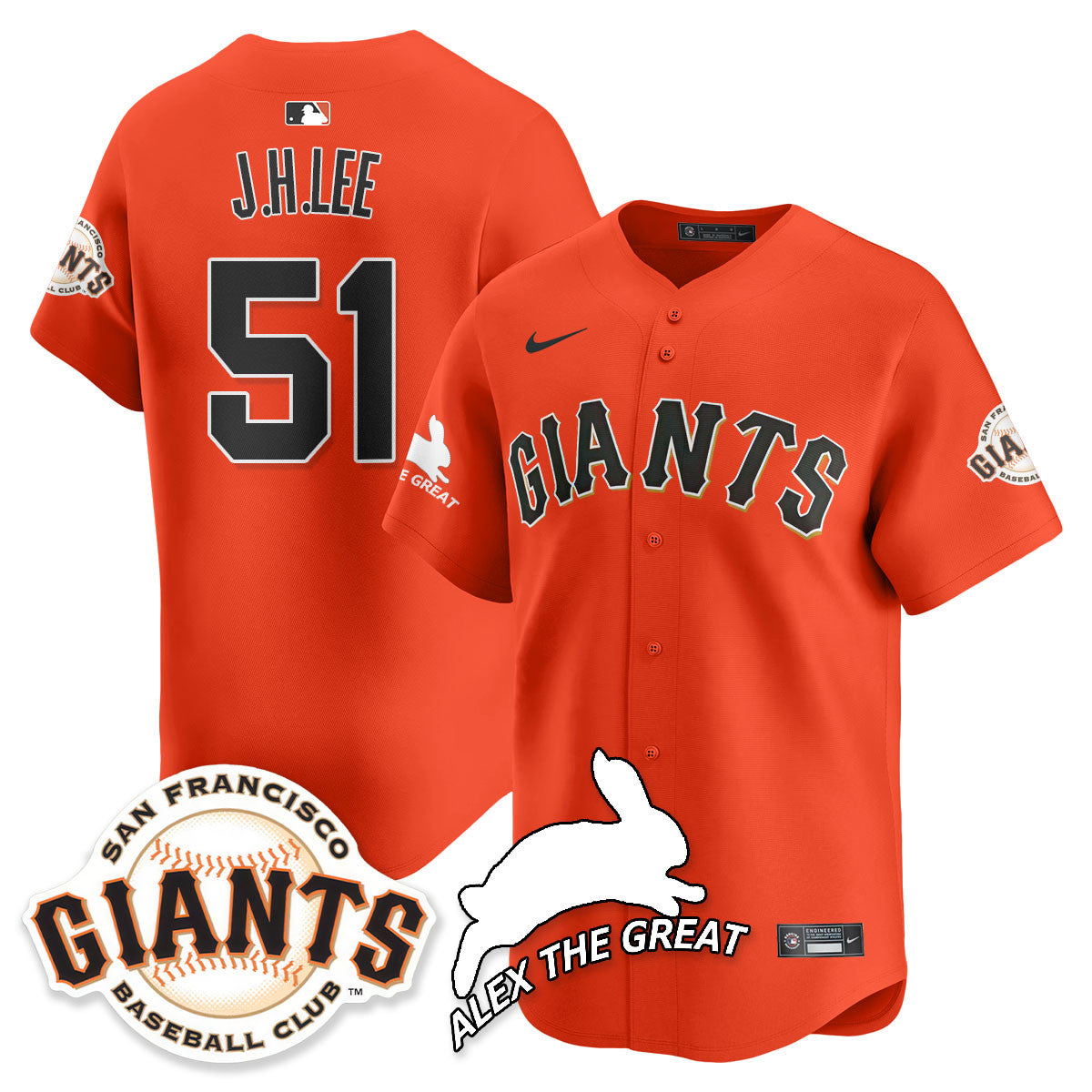 SF "Alex the Great" Rabbit Memories 2025 Jersey - All Stitched