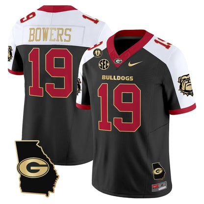 Men's Georgia Bulldogs 2025 Georgia Map & Vince Dooley Patch Vapor Limited Jersey - All Stitched