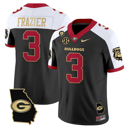 Men's Georgia Bulldogs 2025 Georgia Map & Vince Dooley Patch Vapor Limited Jersey - All Stitched