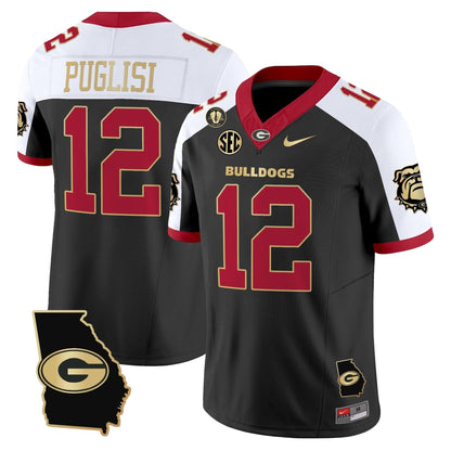 Men's Georgia Bulldogs 2025 Georgia Map & Vince Dooley Patch Vapor Limited Jersey - All Stitched