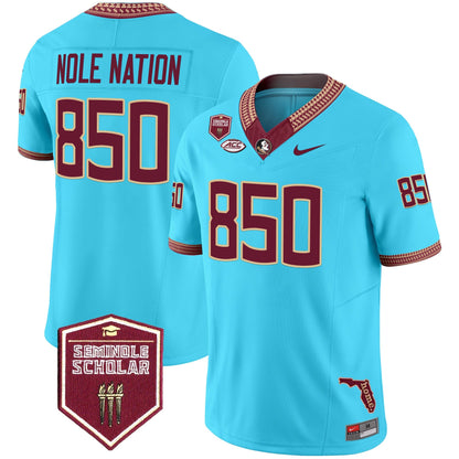 Men's Florida State Seminoles 2025 Seminole Scholar Patch Vapor Limited Jersey - All Stitched