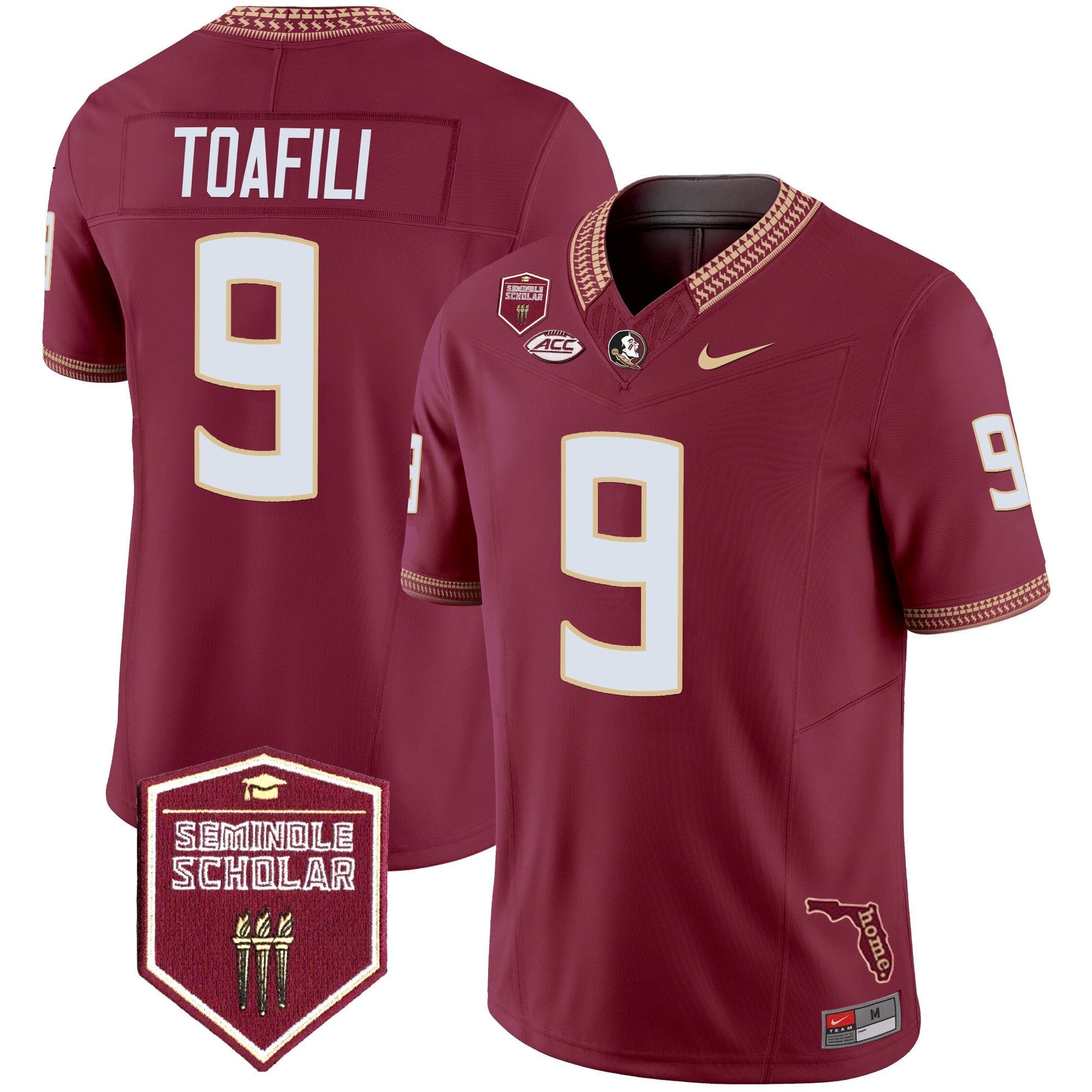 Men's Florida State Seminoles 2025 Seminole Scholar Patch Vapor Limited Jersey - All Stitched