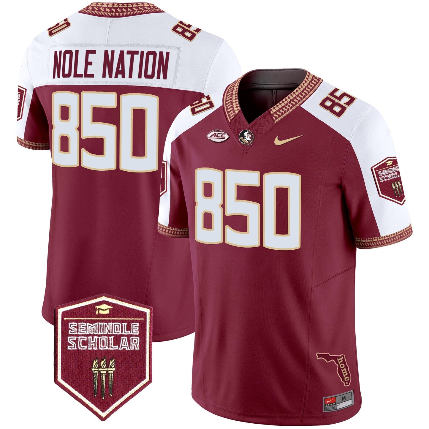 Men's Florida State Seminoles 2025 Seminole Scholar Patch Vapor Limited Jersey - All Stitched