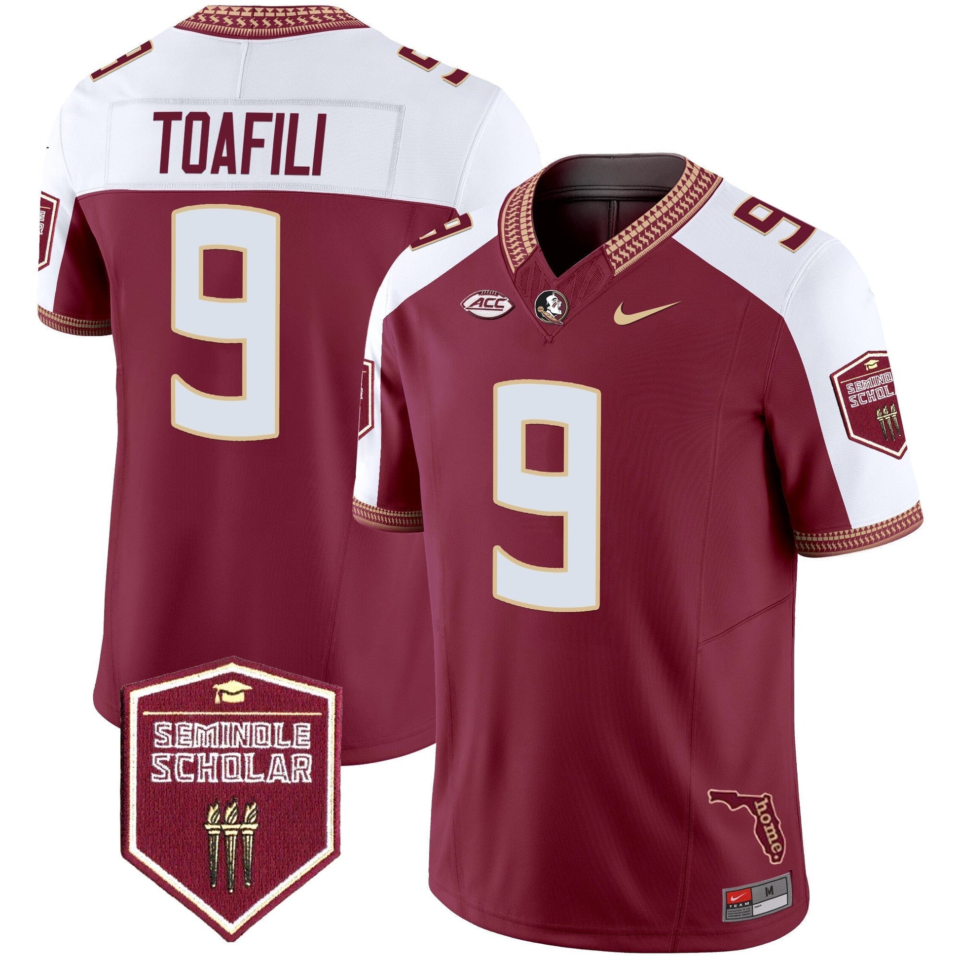 Men's Florida State Seminoles 2025 Seminole Scholar Patch Vapor Limited Jersey - All Stitched