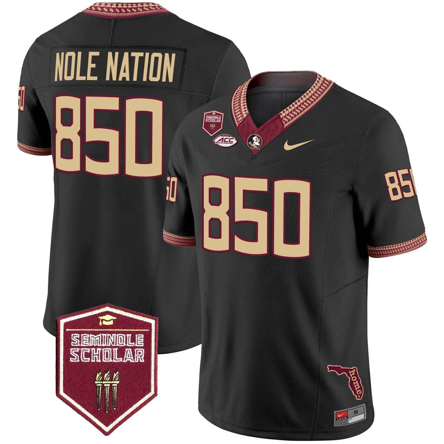 Men's Florida State Seminoles 2025 Seminole Scholar Patch Vapor Limited Jersey - All Stitched