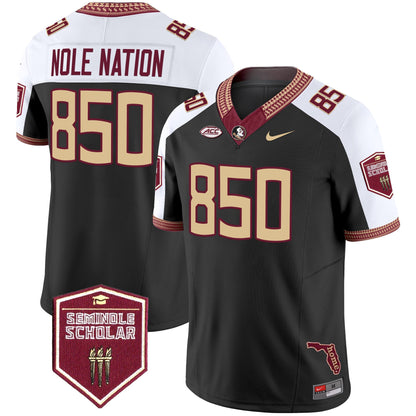 Men's Florida State Seminoles 2025 Seminole Scholar Patch Vapor Limited Jersey - All Stitched