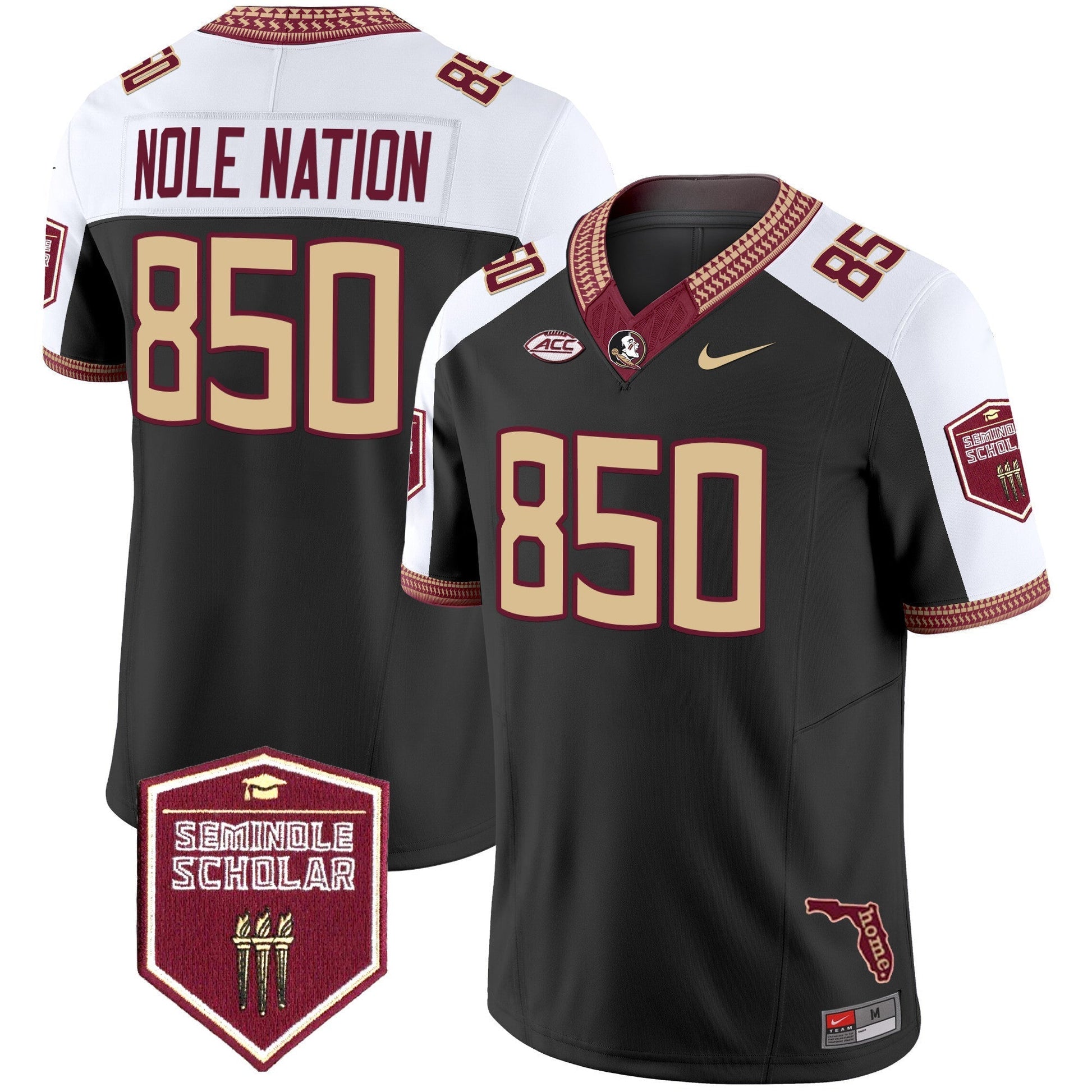 Men's Florida State Seminoles 2025 Seminole Scholar Patch Vapor Limited Jersey - All Stitched
