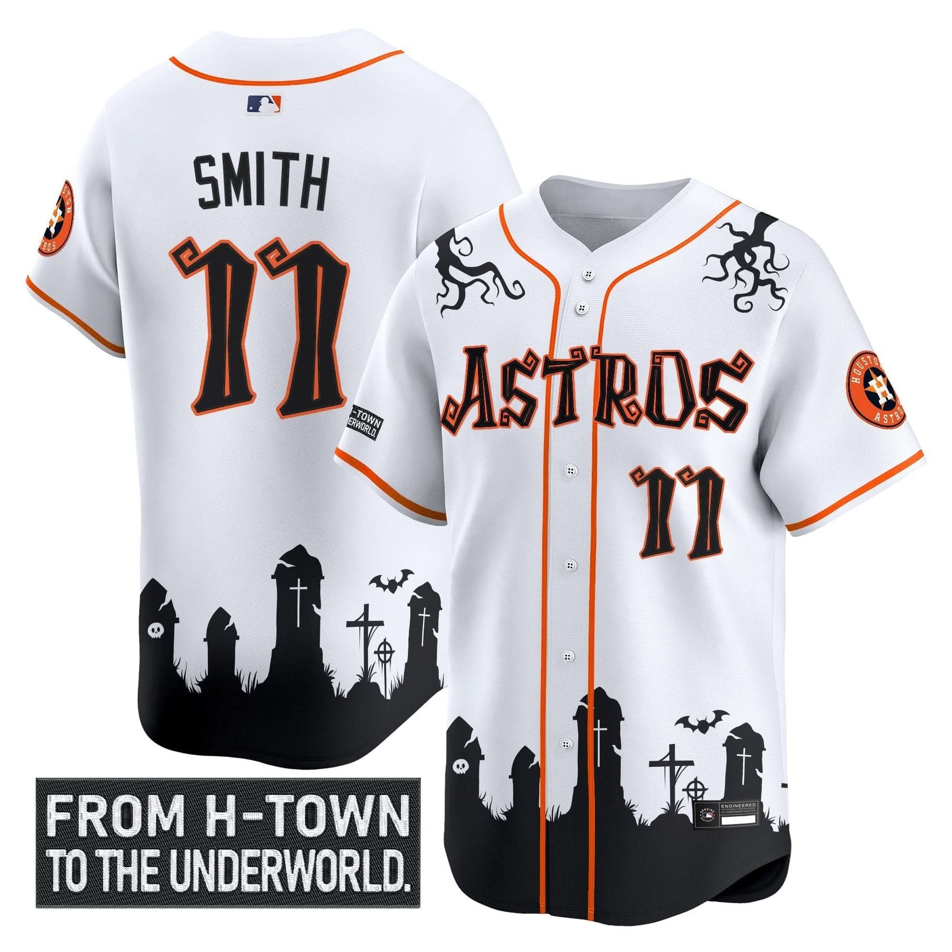 Men's Houston Astros 'Halloween Shadows Edition' Vapor Premier Limited Jersey - Stitched