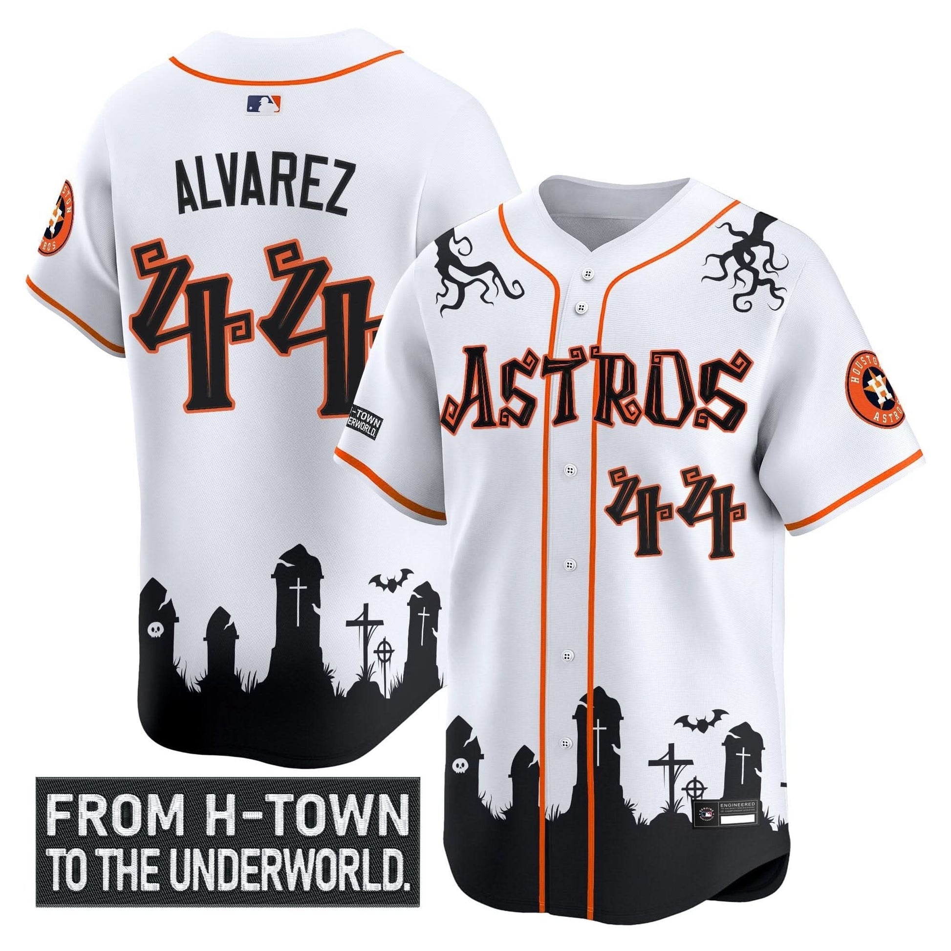 Men's Houston Astros 'Halloween Shadows Edition' Vapor Premier Limited Jersey - Stitched