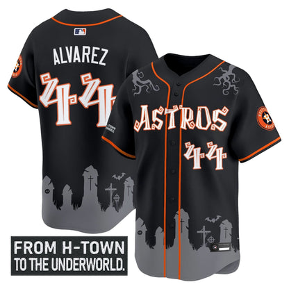 Men's Houston Astros 'Halloween Shadows Edition' Vapor Premier Limited Jersey - Stitched