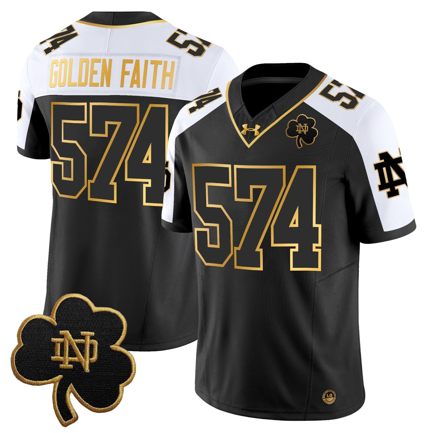 Men's Notre Dame Fighting Irish 2025 Gold Vapor Limited Jersey - All Stitched