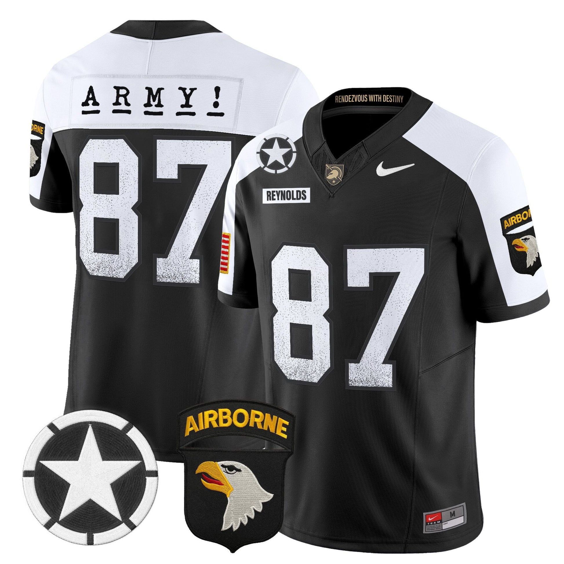 Men's Army Black Knights 2025 Screaming Eagles Vapor Limited Jersey - All Stitched