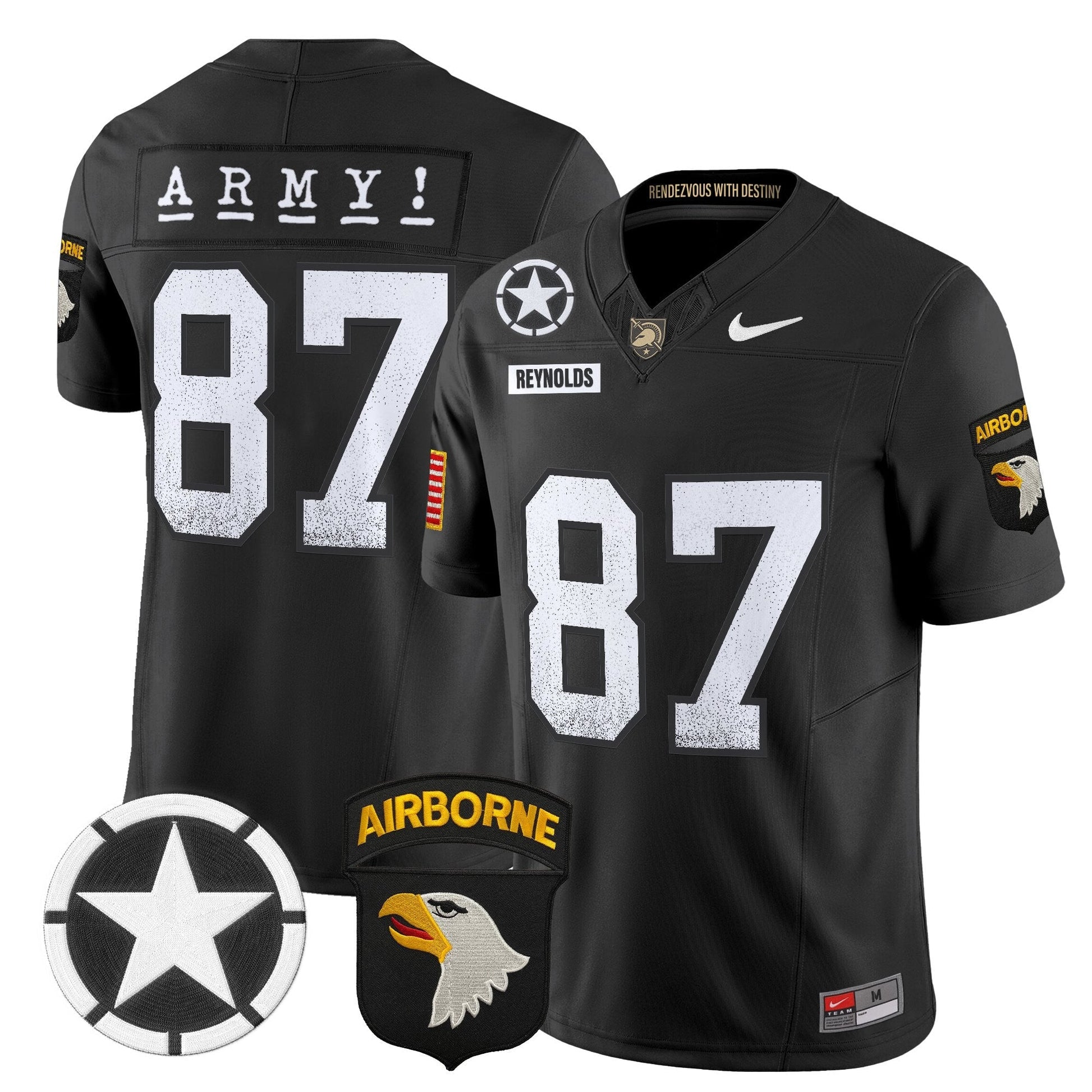 Men's Army Black Knights 2025 Screaming Eagles Vapor Limited Jersey - All Stitched