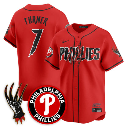 Men's Philadelphia Phillies "A Nightmare on Elm Street" Jersey - Stitched