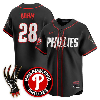 Men's Philadelphia Phillies "A Nightmare on Elm Street" Jersey - Stitched