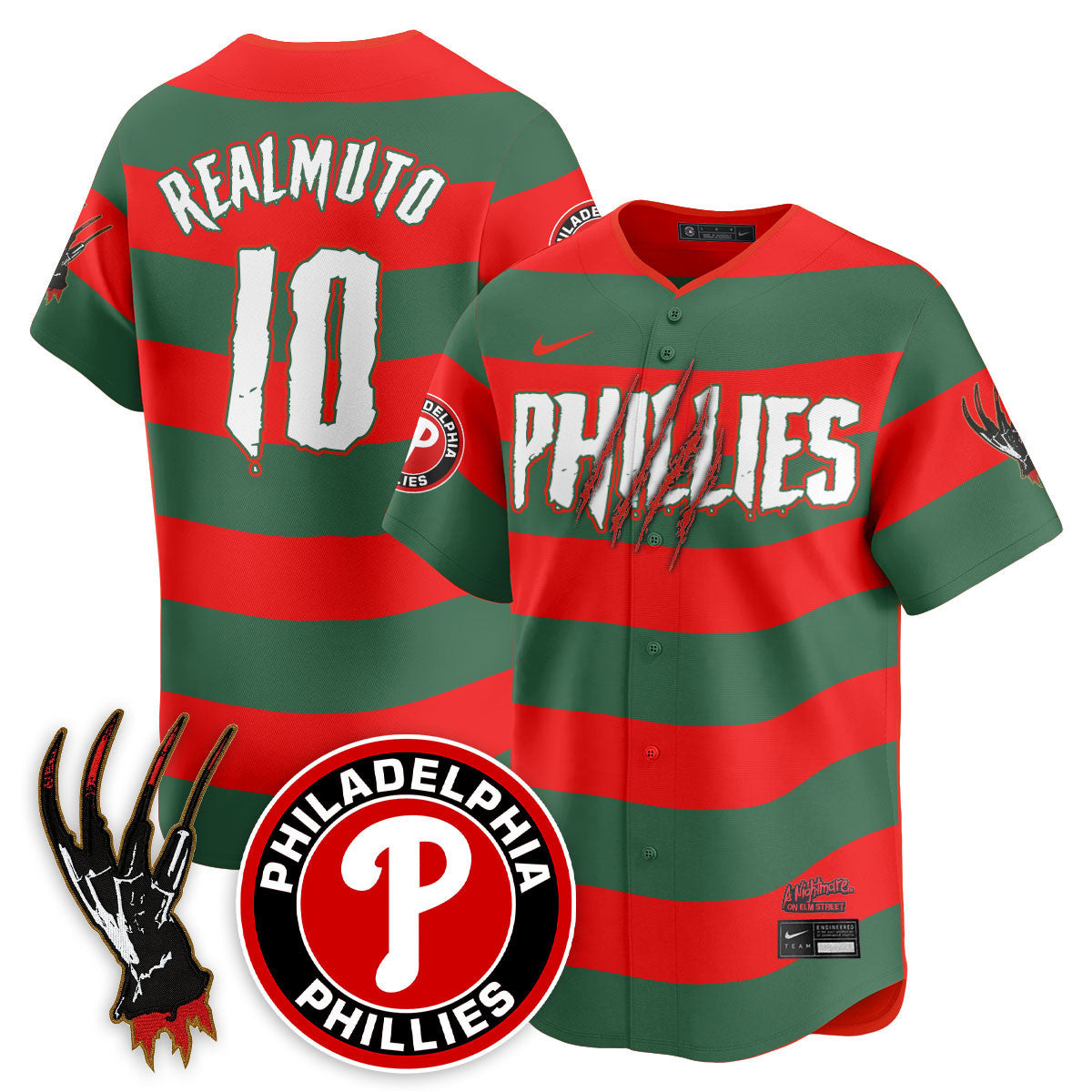 Men's Philadelphia Phillies "A Nightmare on Elm Street" Jersey - Stitched