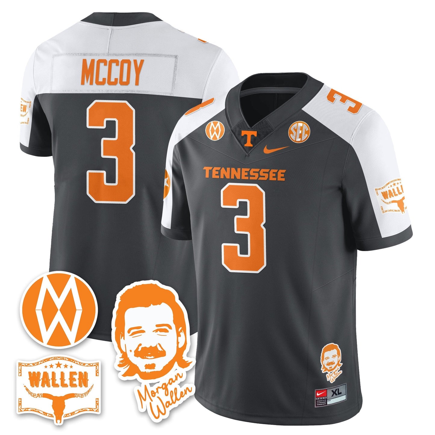 Men's Tennessee Volunteers Morgan Wallen 2025 Jersey - All Stitched