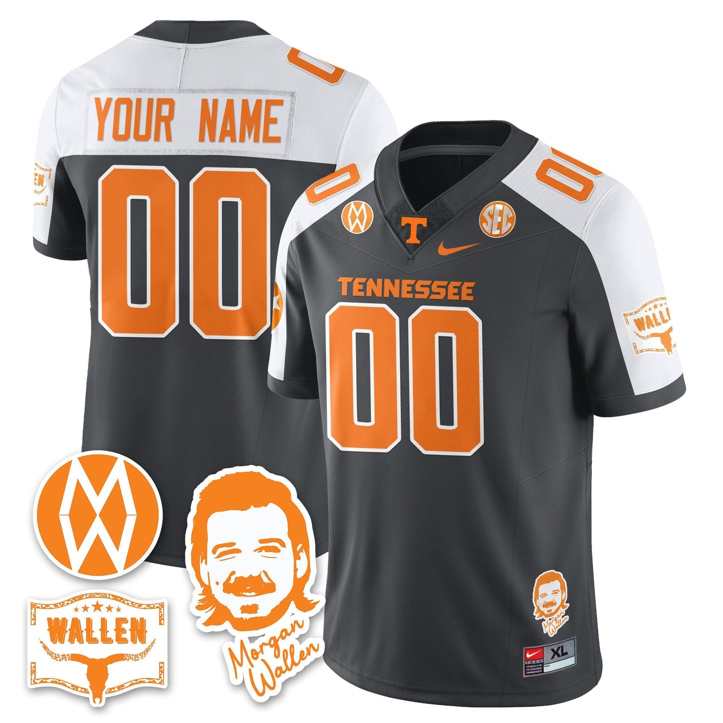 Men's Tennessee Volunteers Morgan Wallen 2025 Jersey - All Stitched