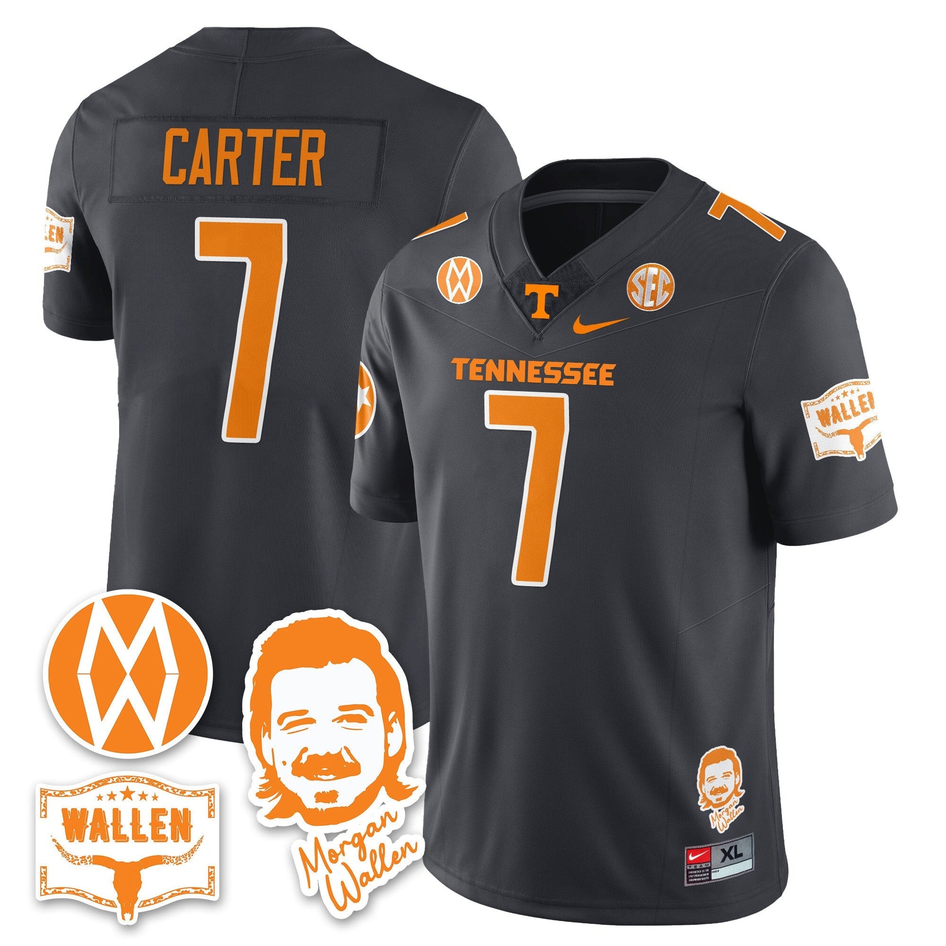 Men's Tennessee Volunteers Morgan Wallen 2025 Jersey - All Stitched
