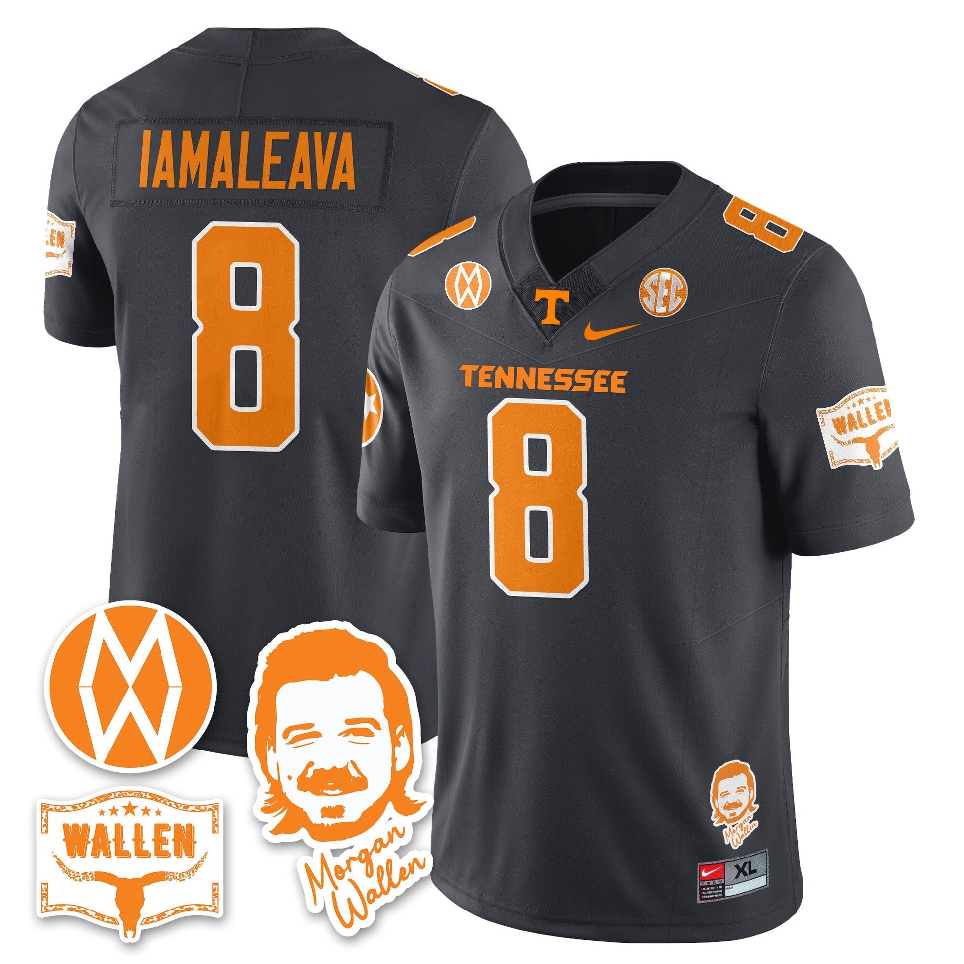 Men's Tennessee Volunteers Morgan Wallen 2025 Jersey - All Stitched