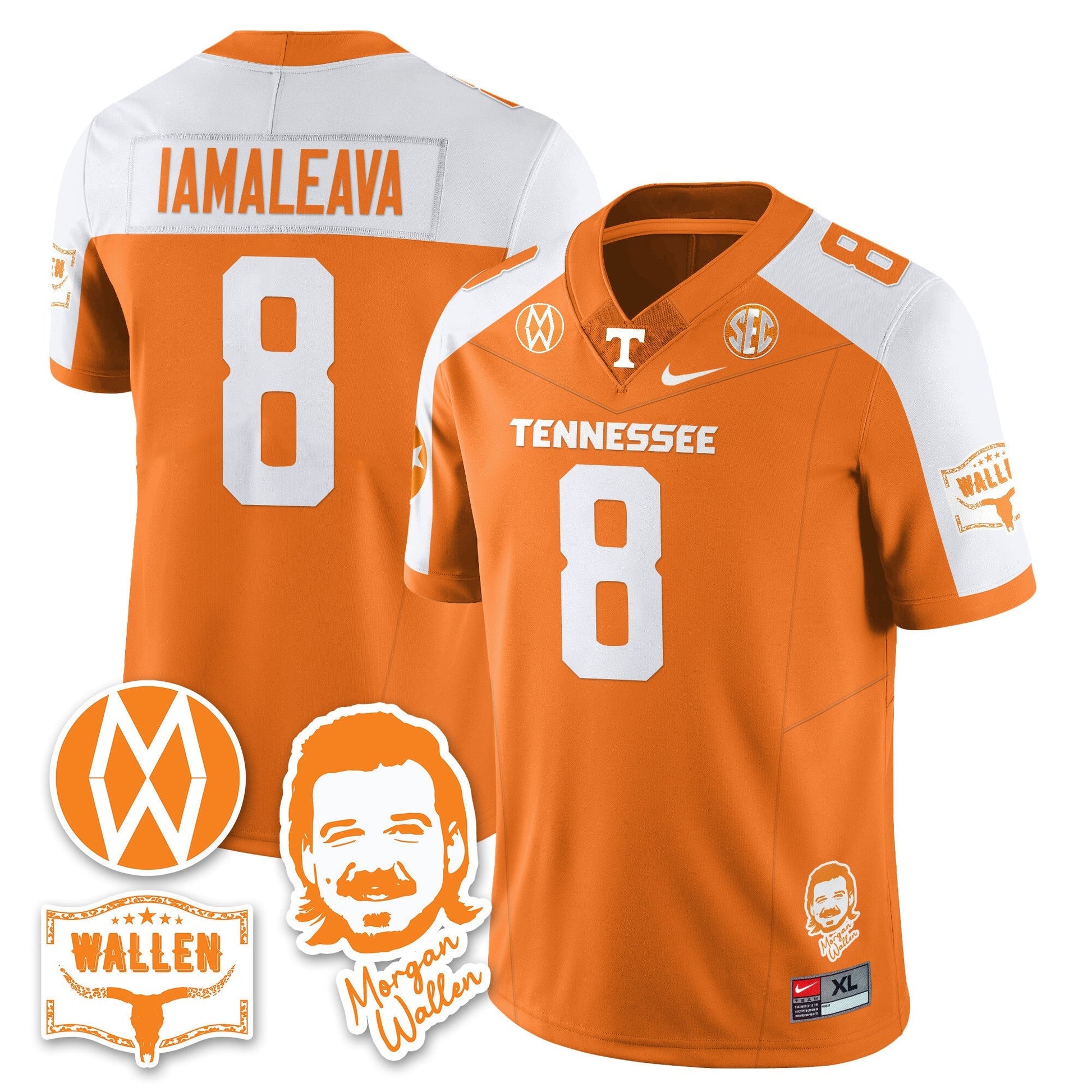 Men's Tennessee Volunteers Morgan Wallen 2025 Jersey - All Stitched