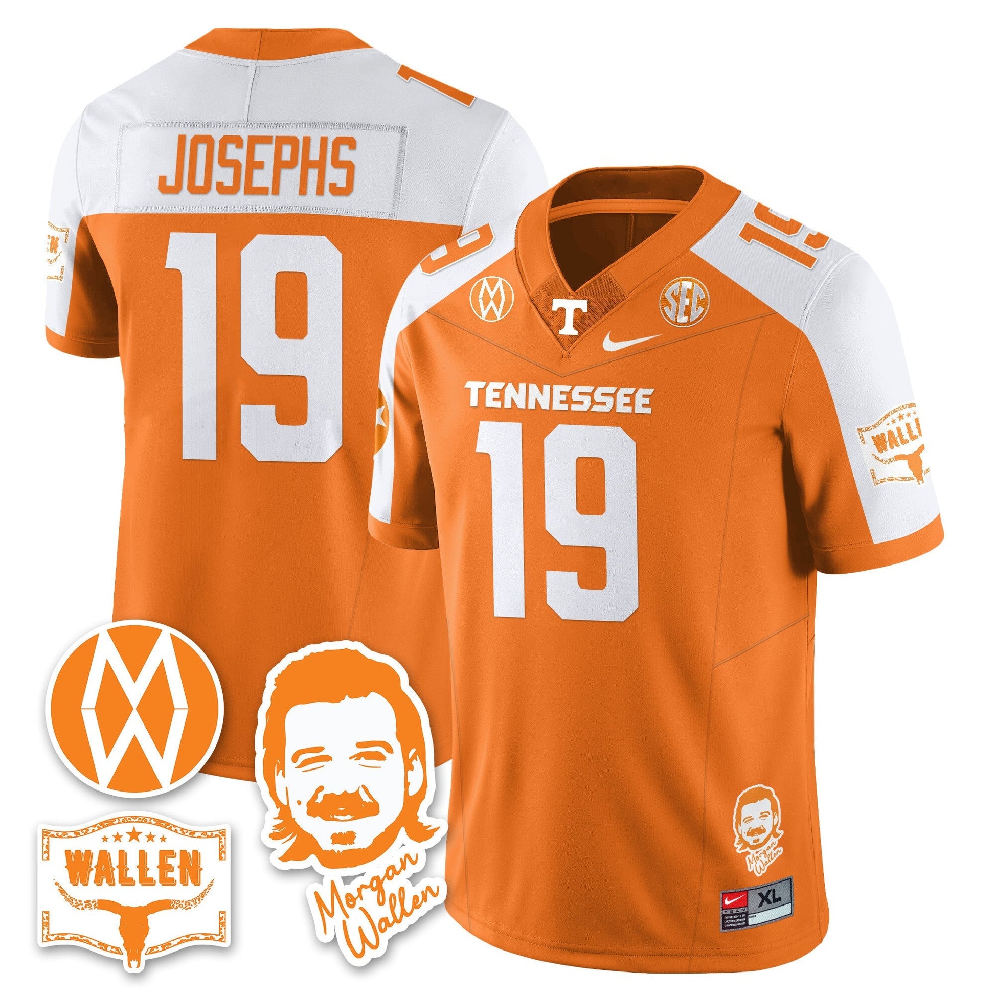 Men's Tennessee Volunteers Morgan Wallen 2025 Jersey - All Stitched