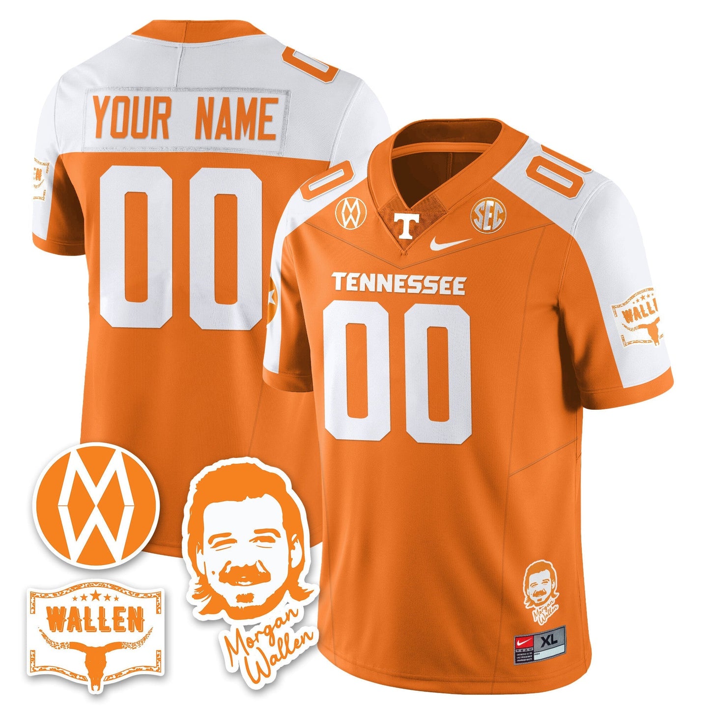 Men's Tennessee Volunteers Morgan Wallen 2025 Jersey - All Stitched
