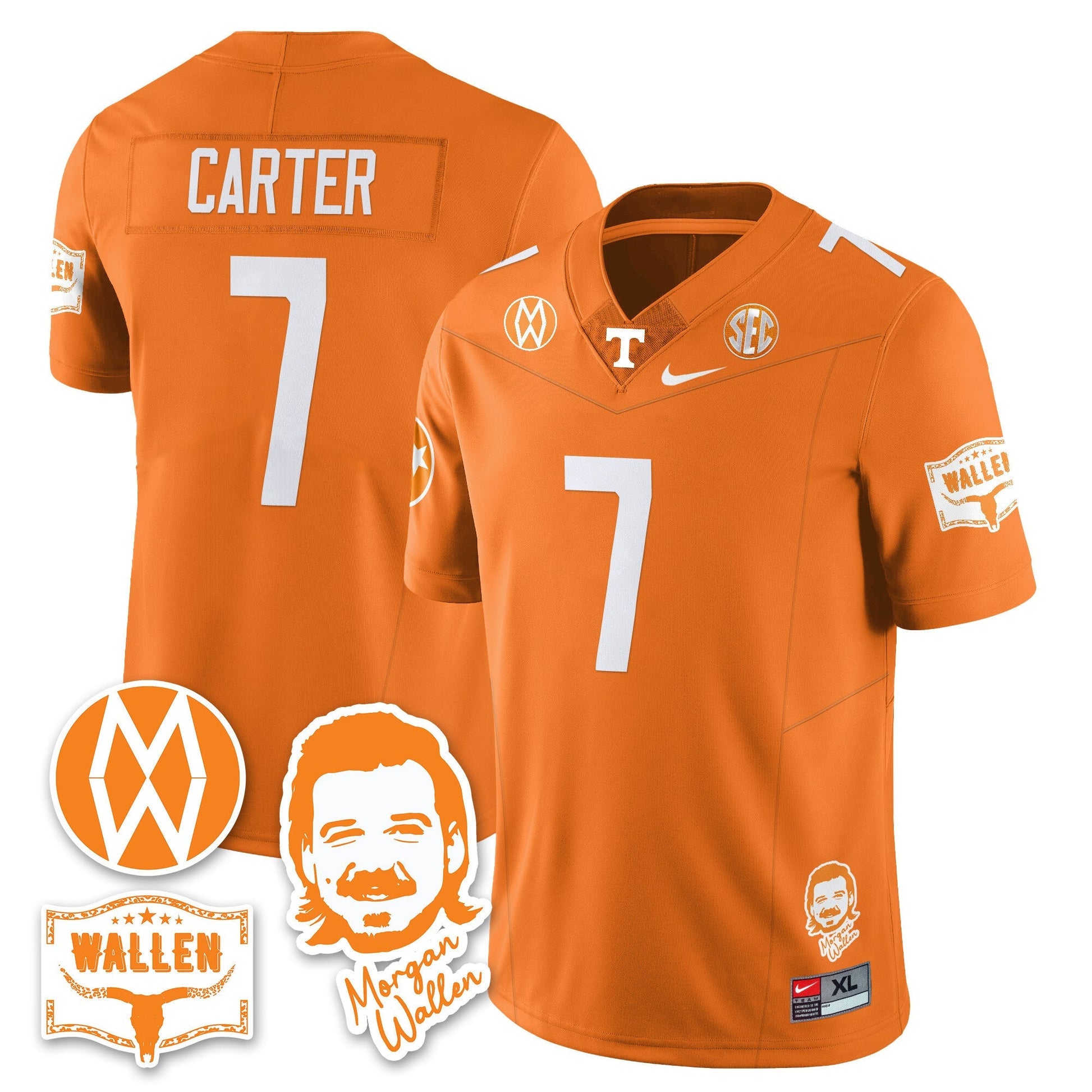 Men's Tennessee Volunteers Morgan Wallen 2025 Jersey - All Stitched