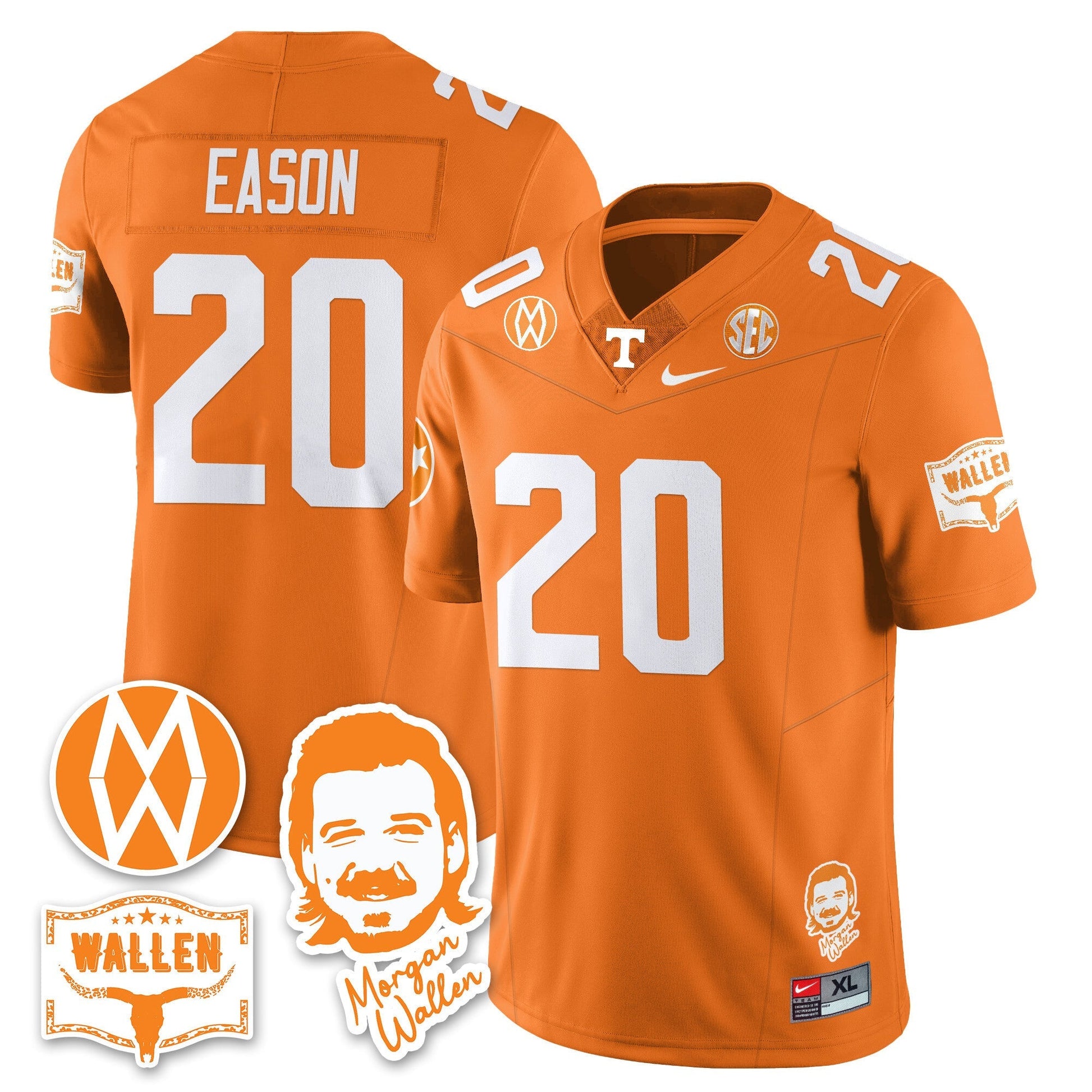 Men's Tennessee Volunteers Morgan Wallen 2025 Jersey - All Stitched
