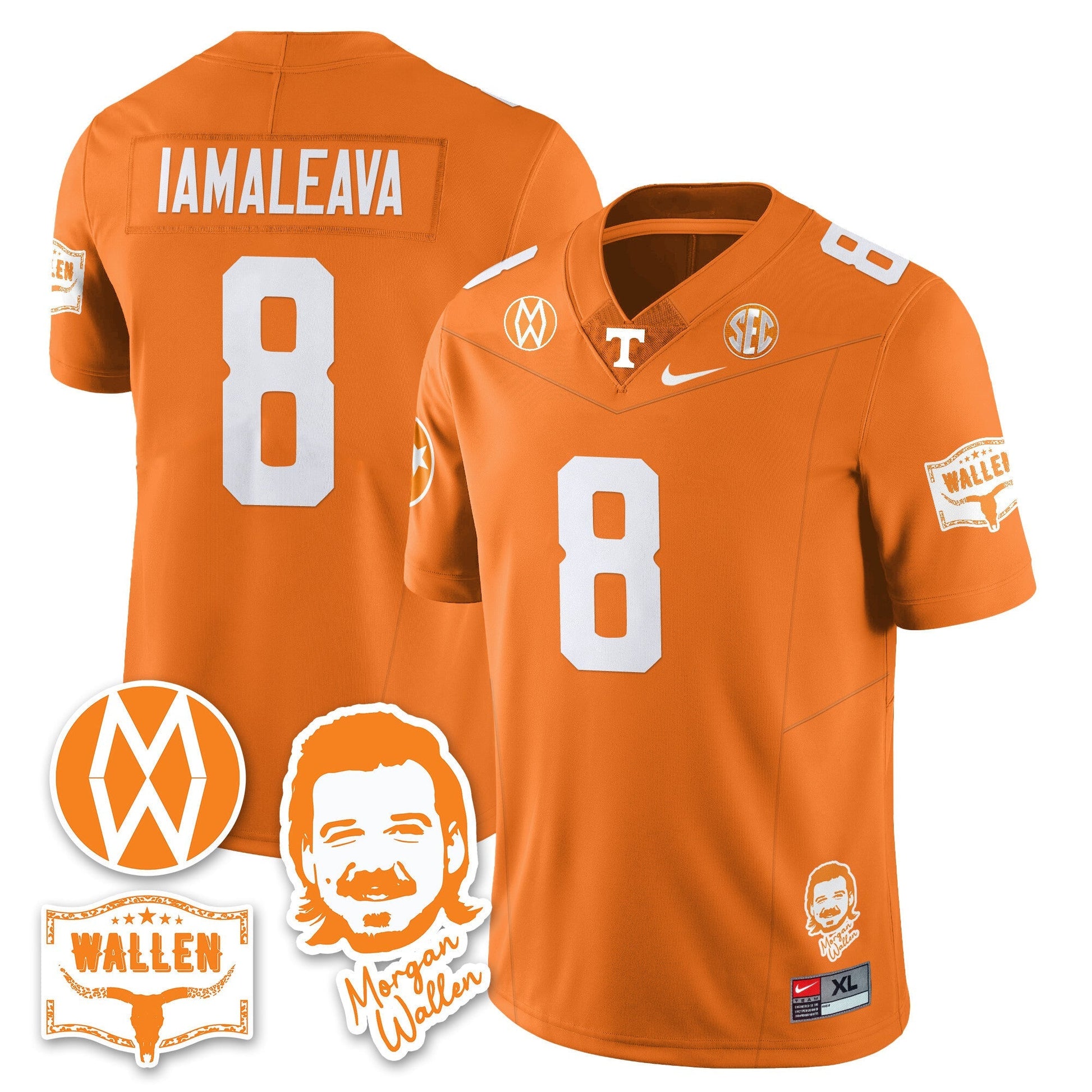 Men's Tennessee Volunteers Morgan Wallen 2025 Jersey - All Stitched