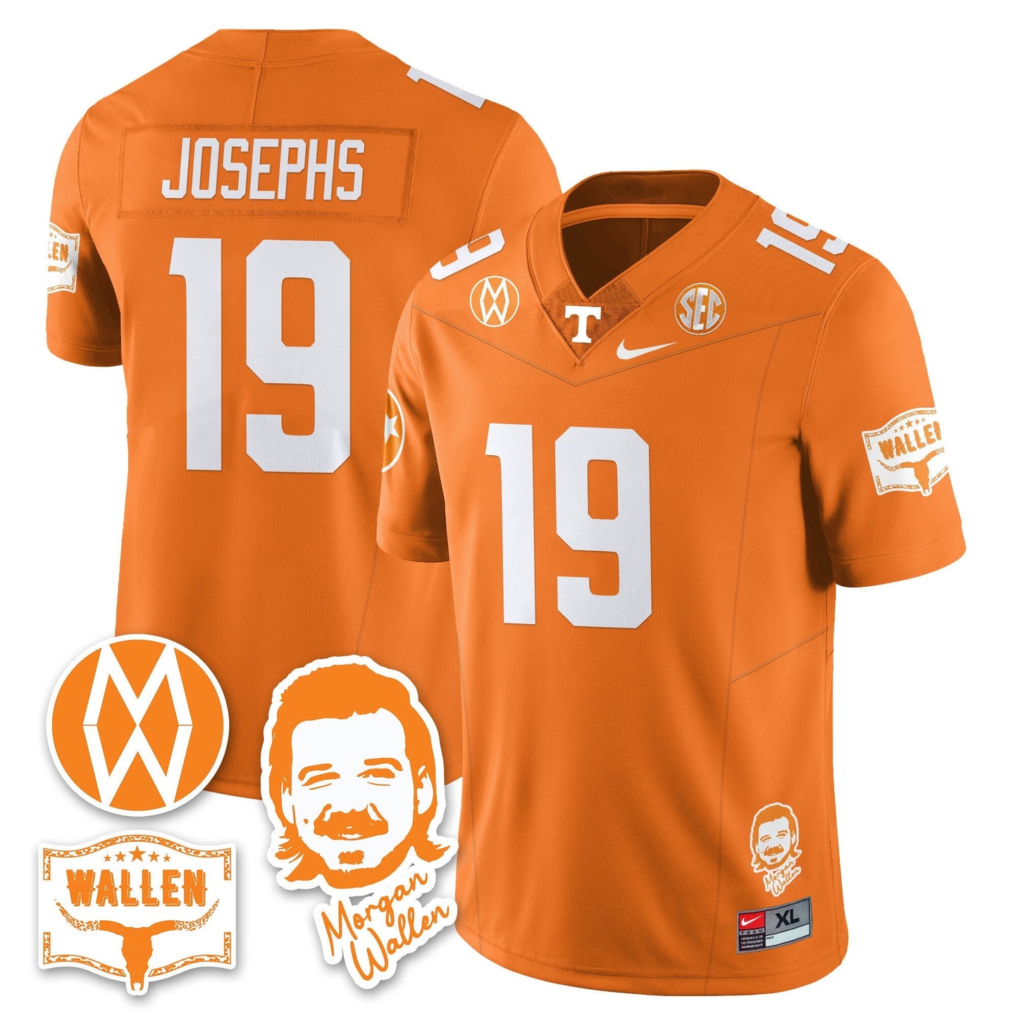 Men's Tennessee Volunteers Morgan Wallen 2025 Jersey - All Stitched