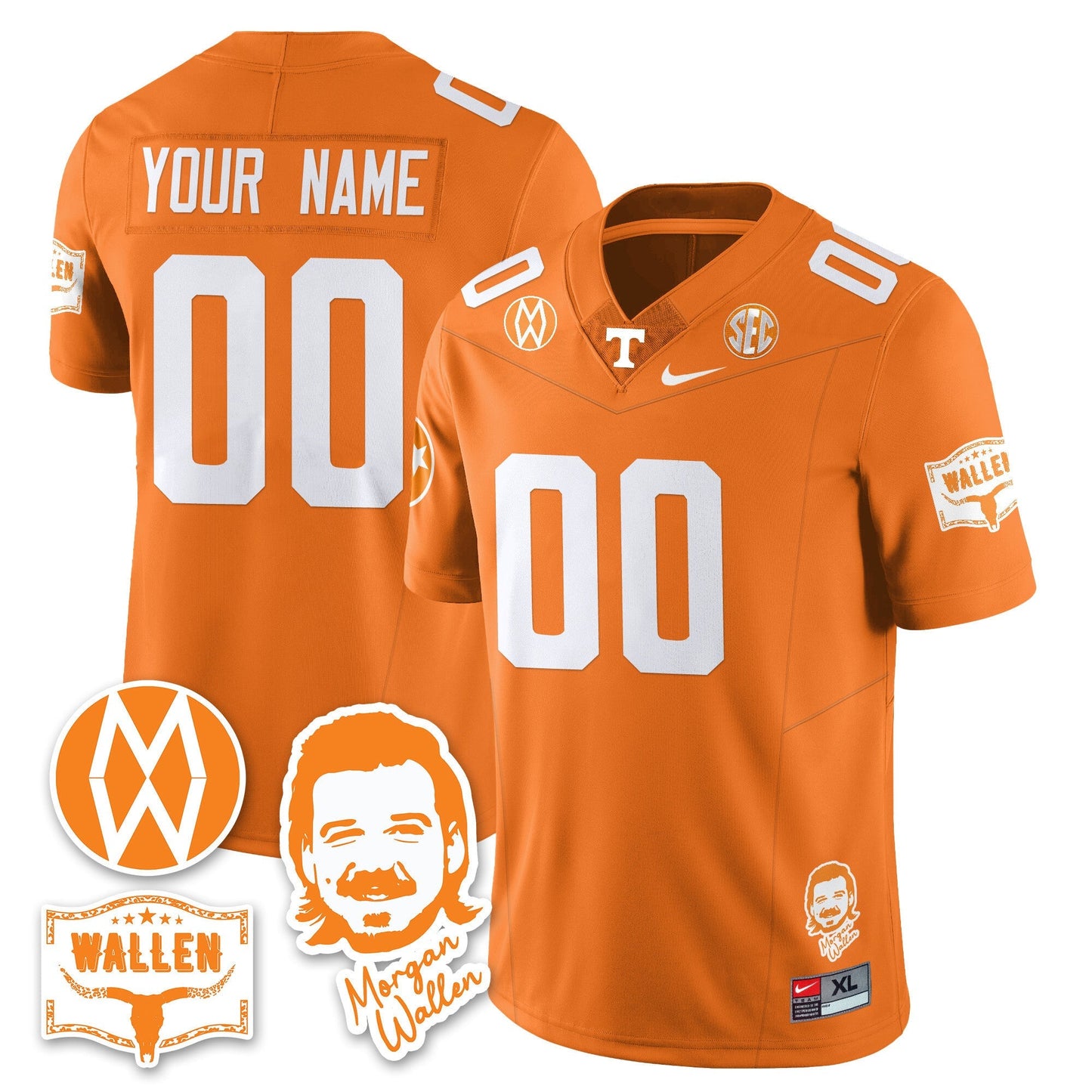 Men's Tennessee Volunteers Morgan Wallen 2025 Jersey - All Stitched