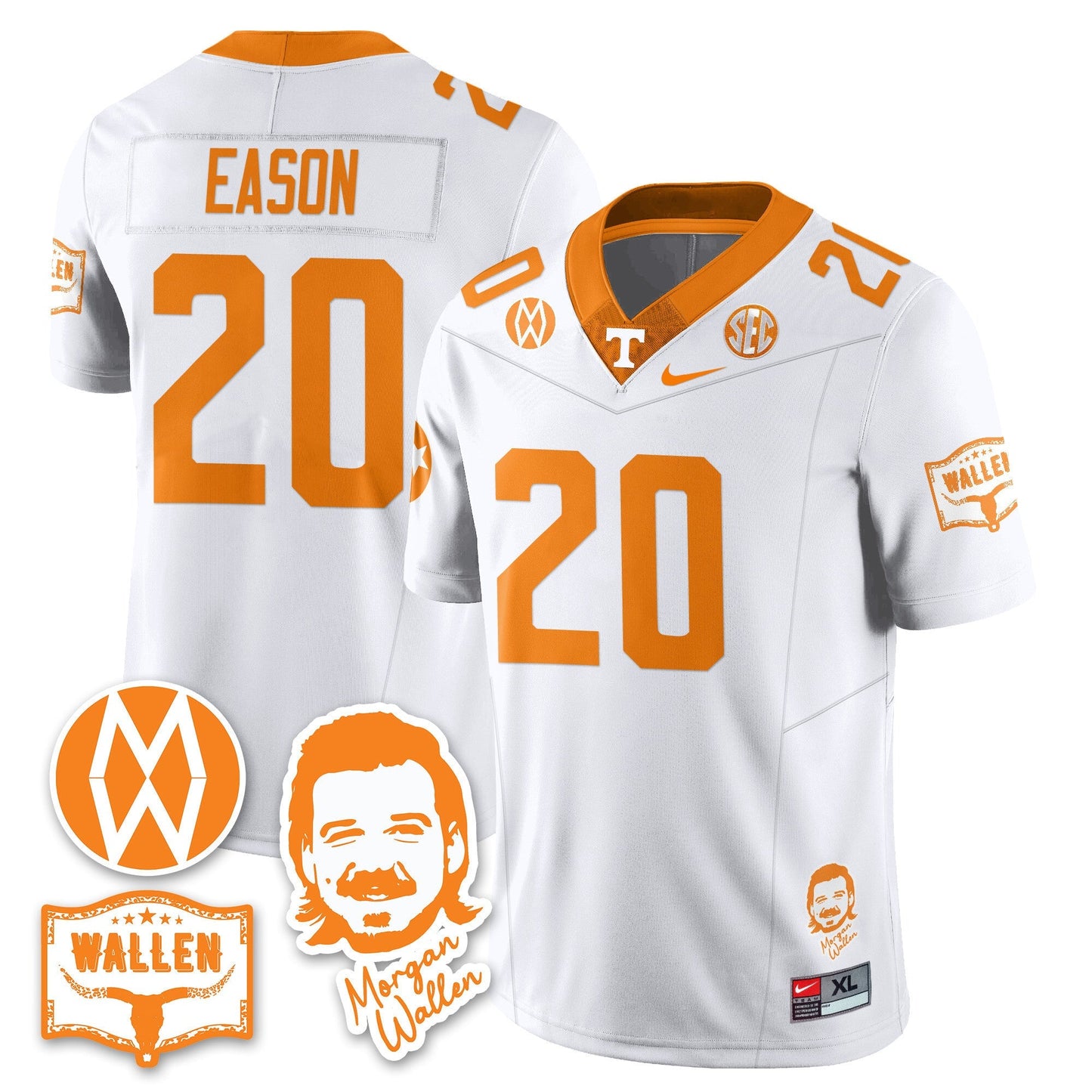 TENN Morgan Wallen 2025 Jersey - All Stitched