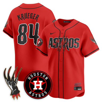Men's Houston Astros "A Nightmare on Elm Street" Jersey - Stitched