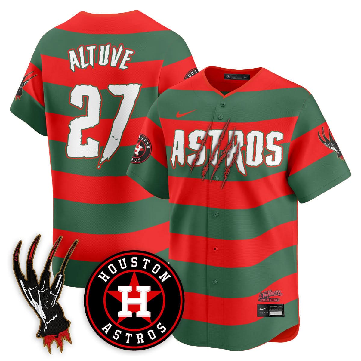Houston Astros "A Nightmare on Elm Street" Jersey - Stitched