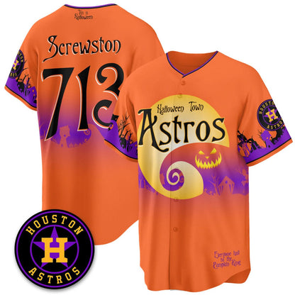 Houston Astros "Halloween Town" Limited Jersey - Stitched