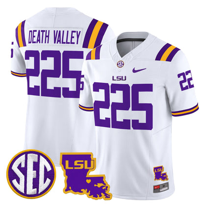 Men's LSU Tigers 2025 Louisiana Patch Vapor Limited Jersey - All Stitched