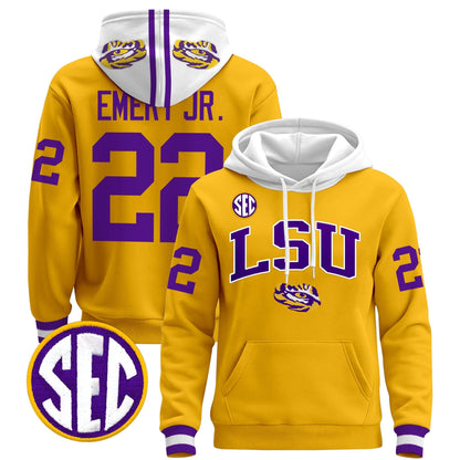 Men's LSU Tigers 2025 Premium Pullover Hoodie V2 - All Stitched