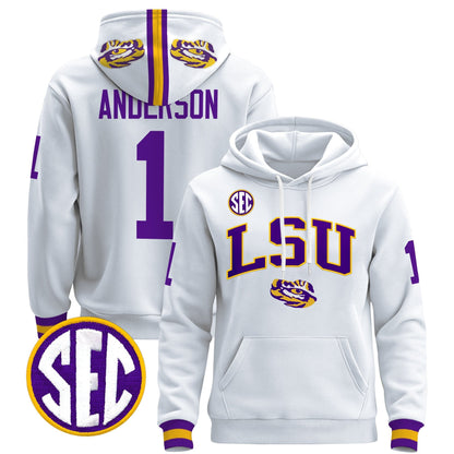 Men's LSU Tigers 2025 Premium Pullover Hoodie V2 - All Stitched